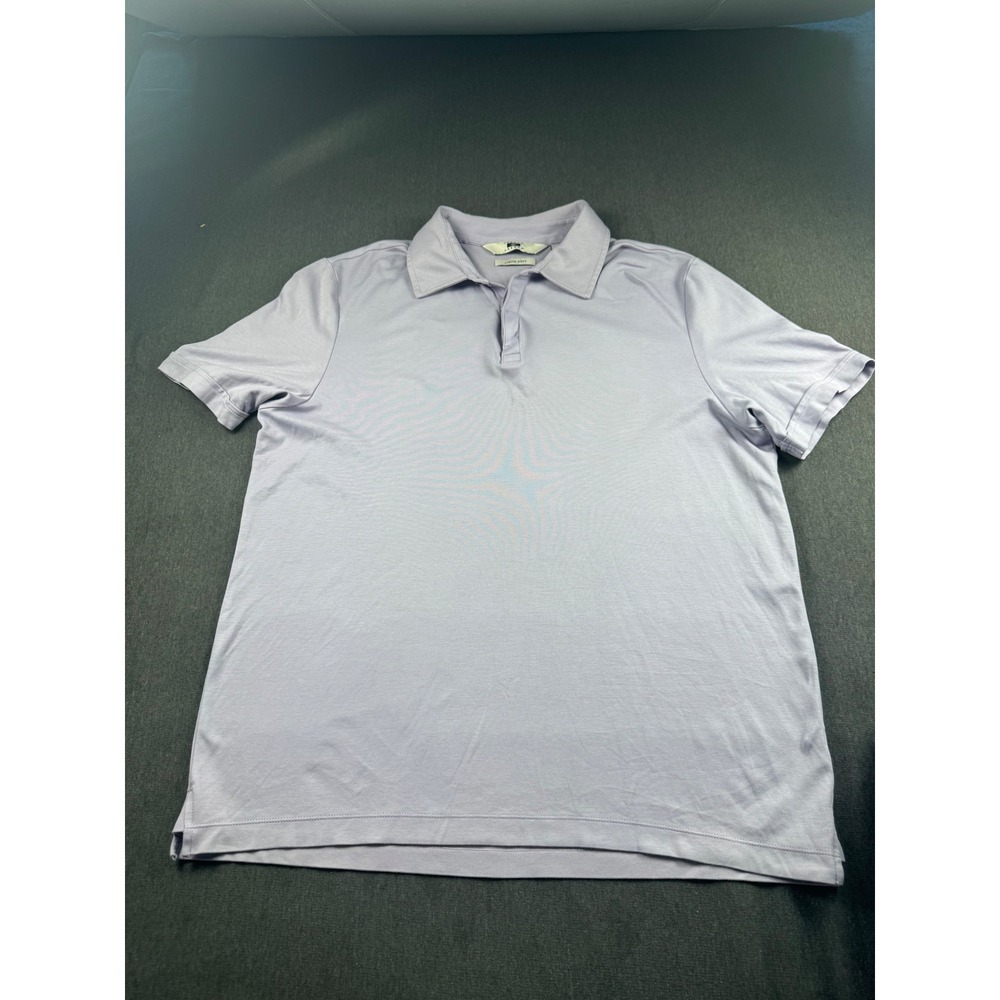 Joseph Abboud Liquid Soft Polo Shirt Mens Large Purple Lavender 100% Cotton L - Picture 2 of 9